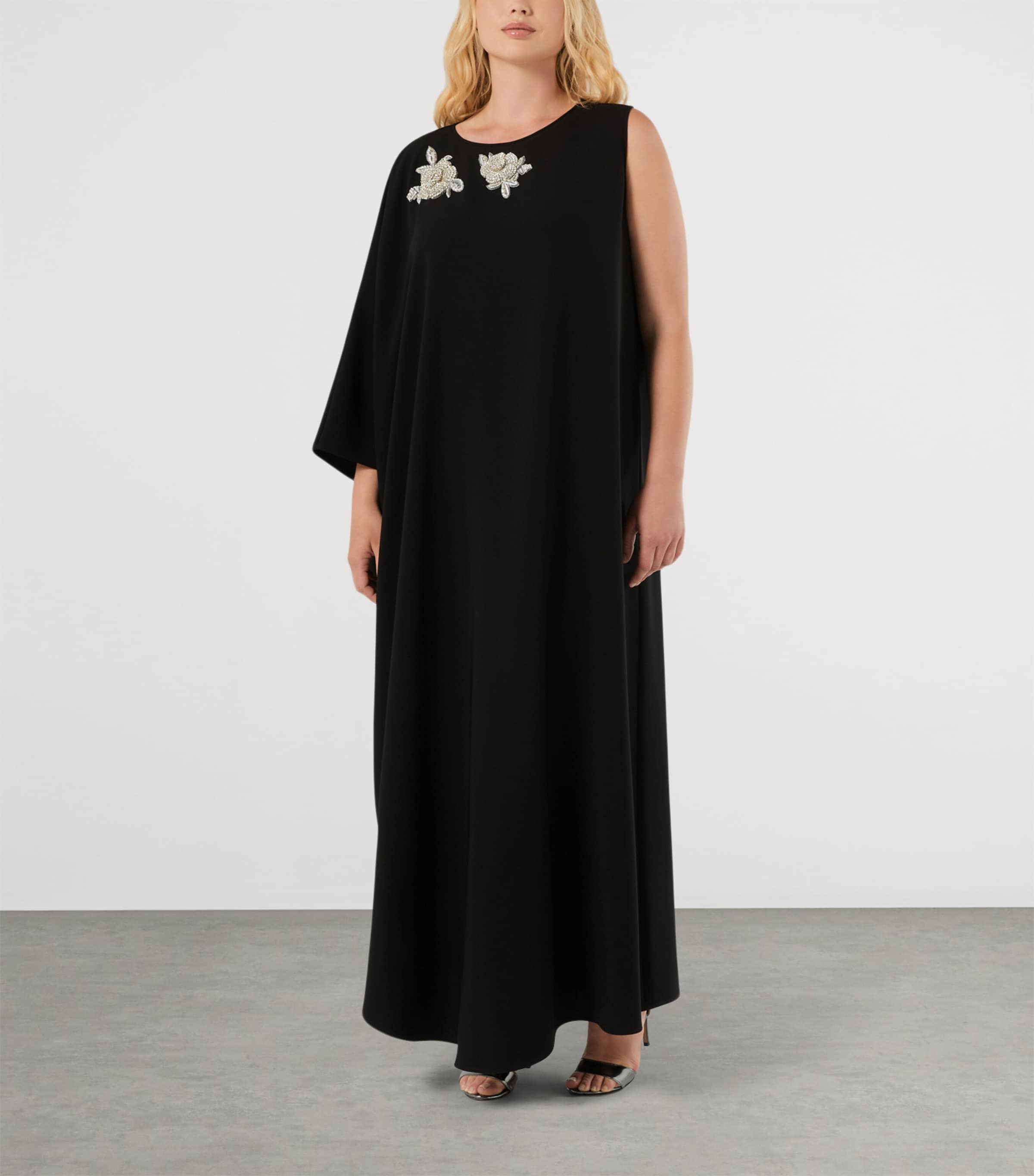 Marina Rinaldi Womens Embellished Maxi Dress Black Image 2