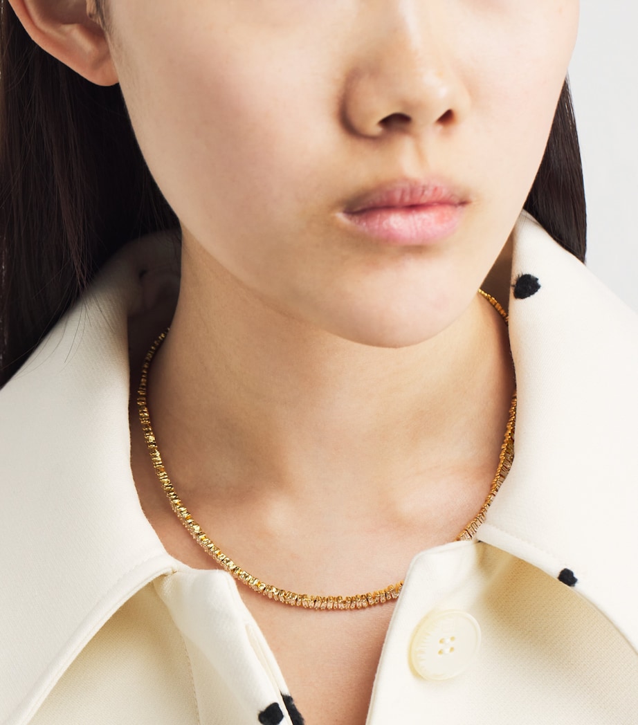 Suzanne Kalan Yellow Gold and Diamond Classic Fireworks Tennis Necklace Yg/wd Image 4