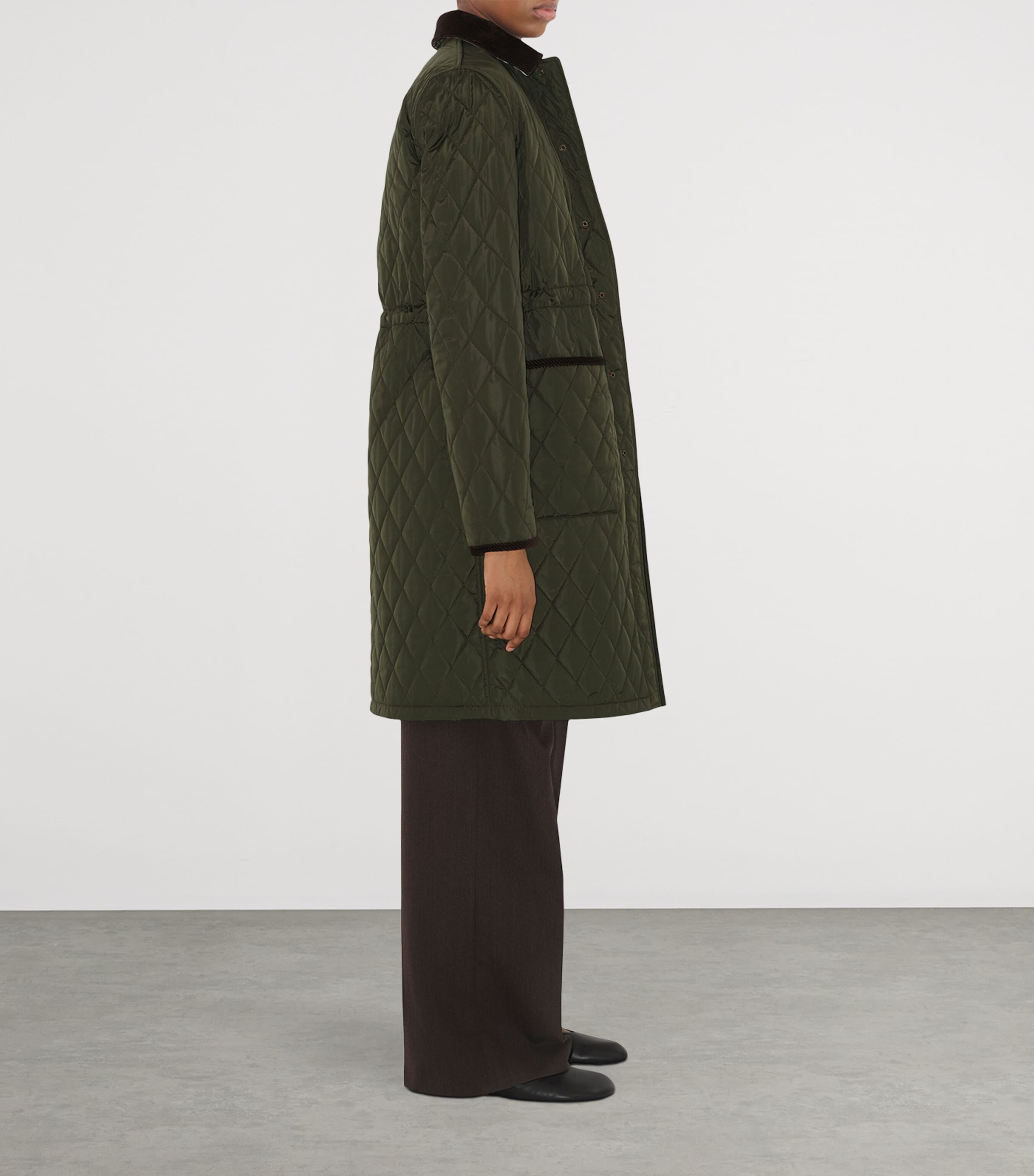 Burberry Womens ML QUILTED NYLON CAR COAT Shale Image 4