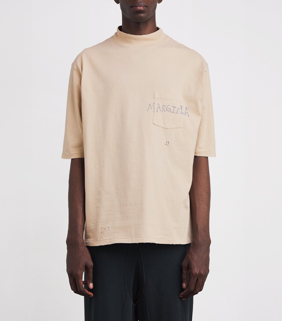 Maison Margiela Mens Cotton Paint Splatter T-Shirt Image 3