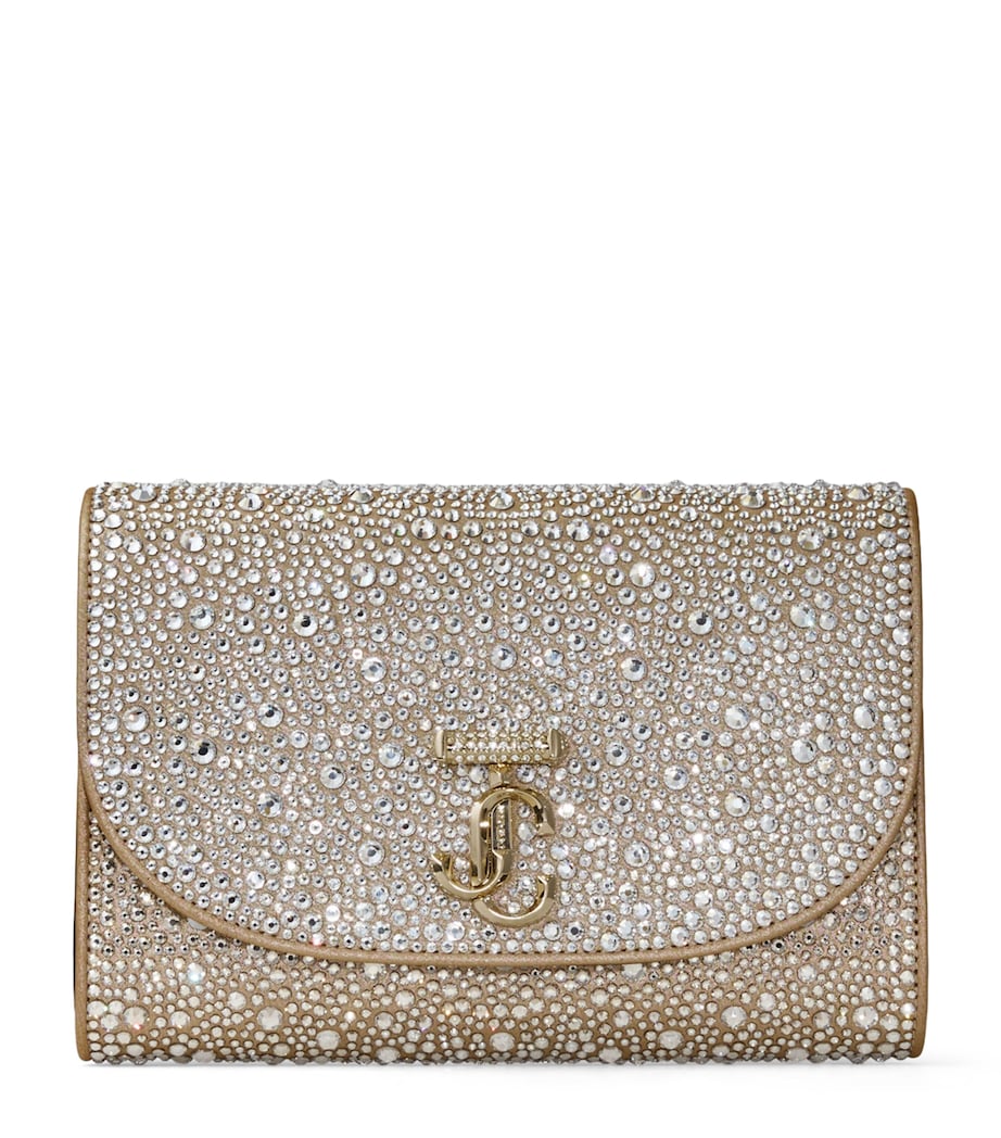 Crystal-Embellished Curve Clutch Bag GOLD/CRYSTAL/SHINY G Image 1