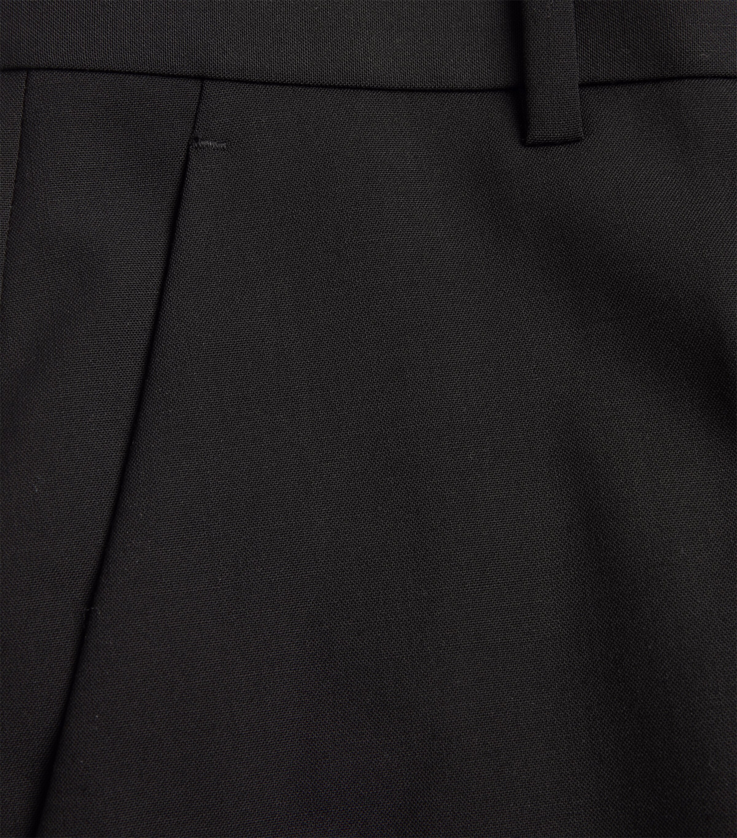 Good Wool Cropped Treeca Trousers BLACK 001 Image 6