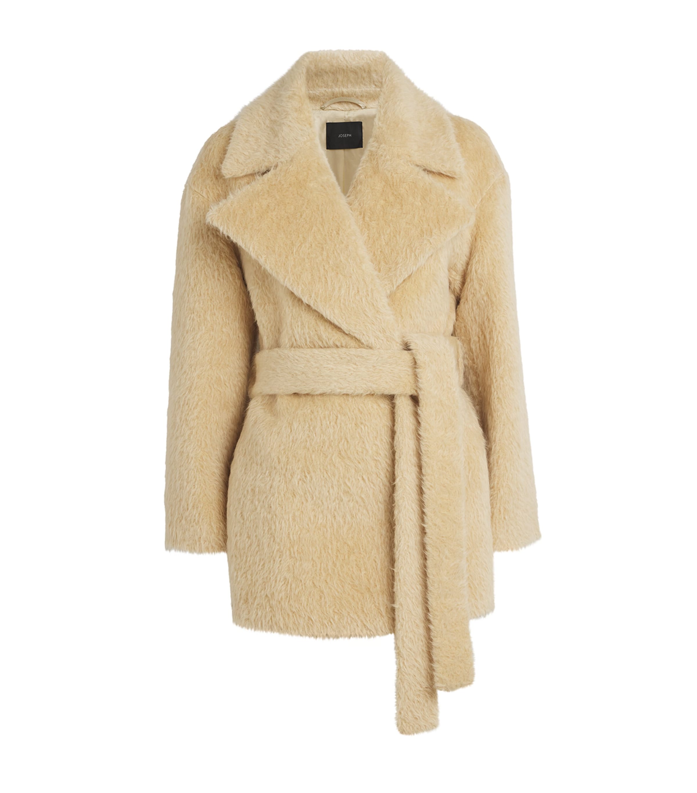 Joseph Alpaca-blend Marin Belted Coat In Gold