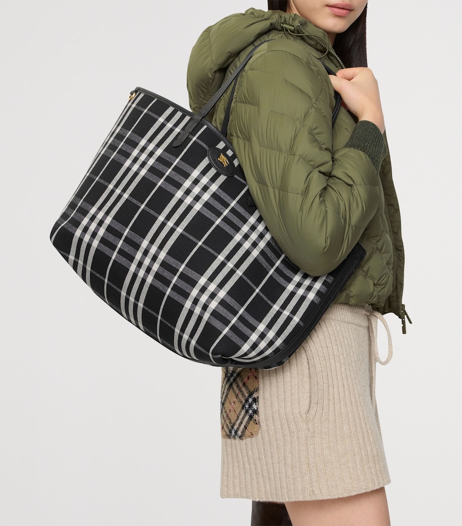 Medium Leather Reversible Bloomsbury Tote Bag BLACKBLACK CALICO Image 2