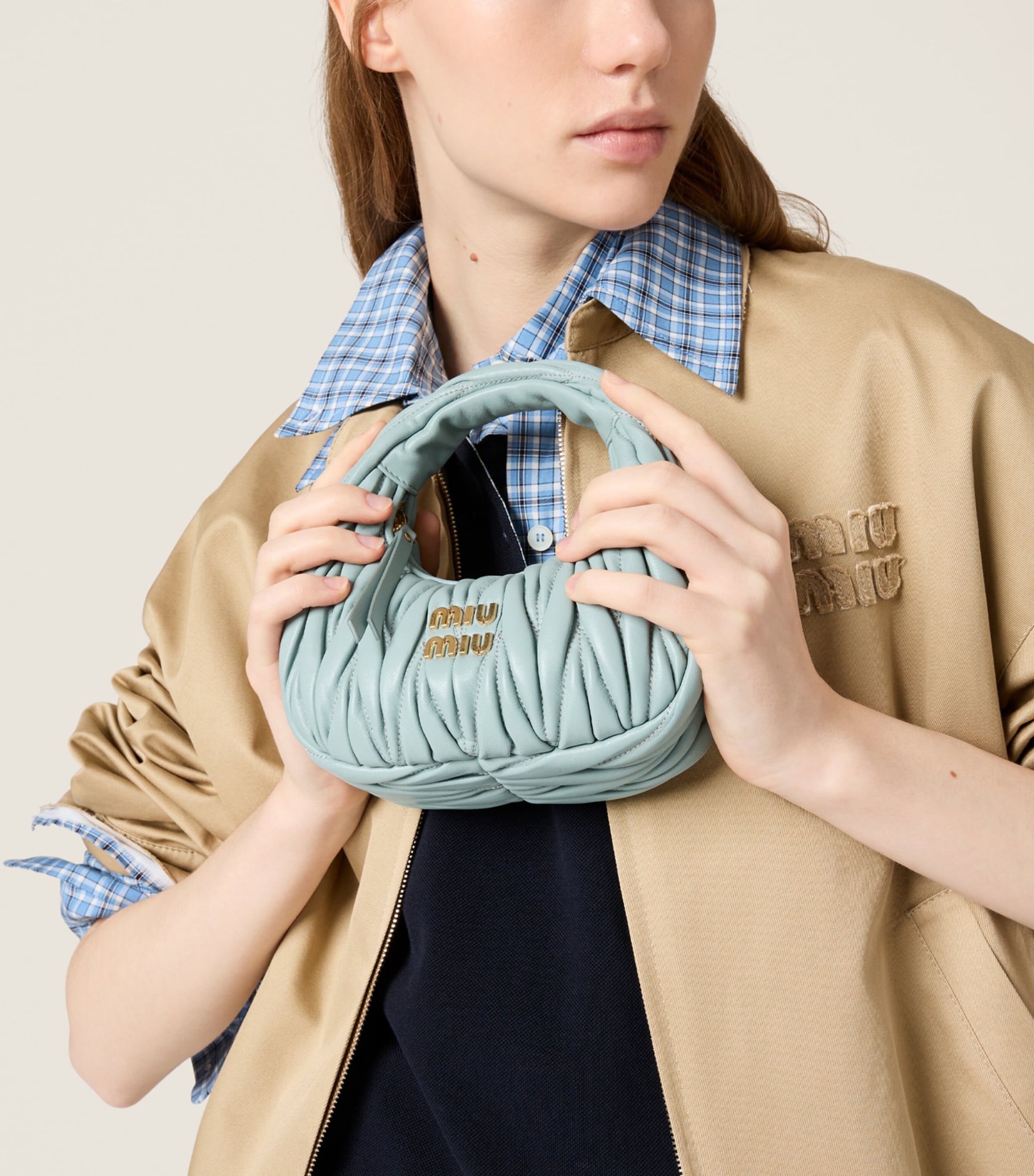 Miu Miu Matelassé Leather Wander Top-Handle Bag Image 2