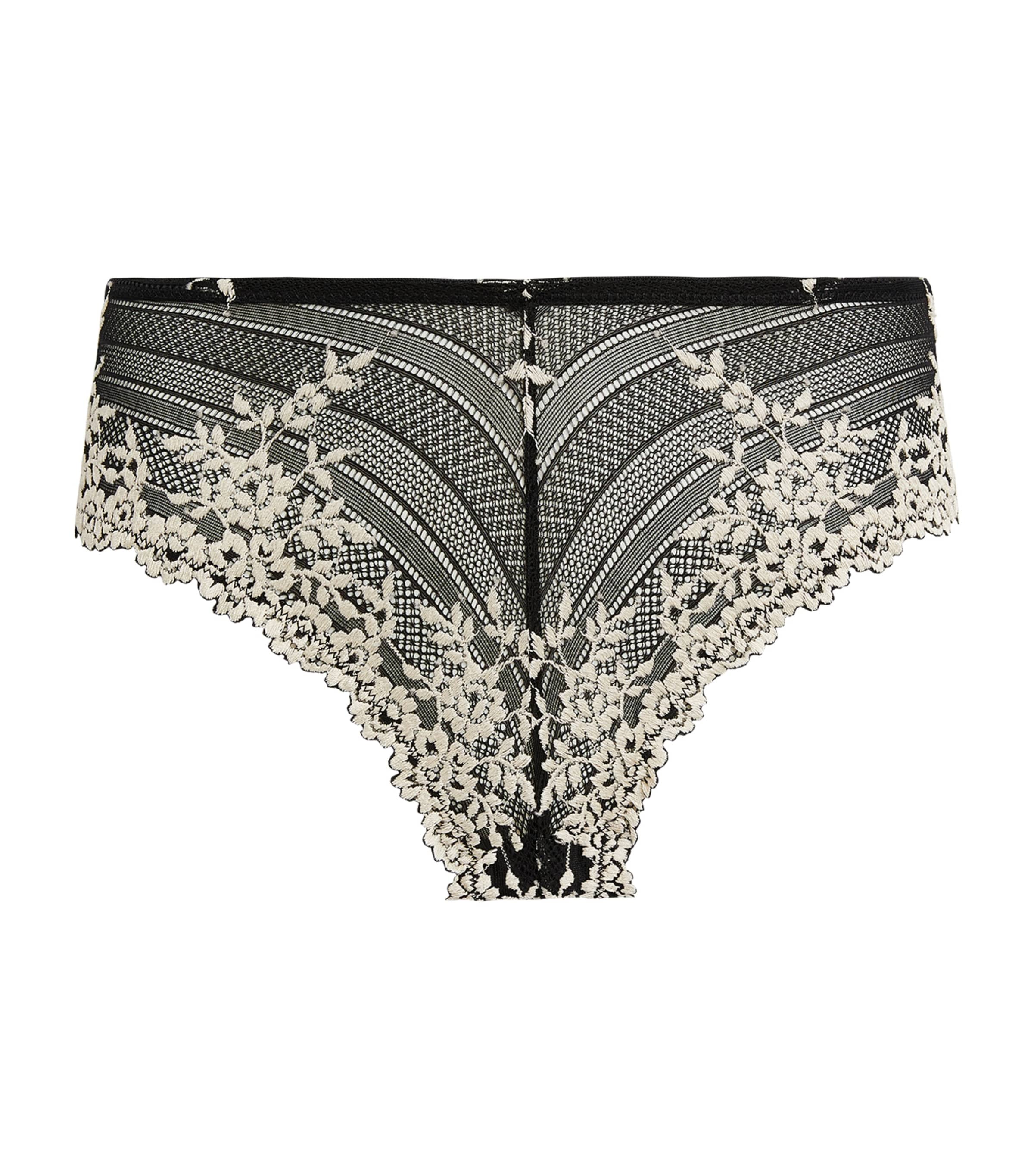 Wacoal Embrace Lace Tanga Briefs In Black