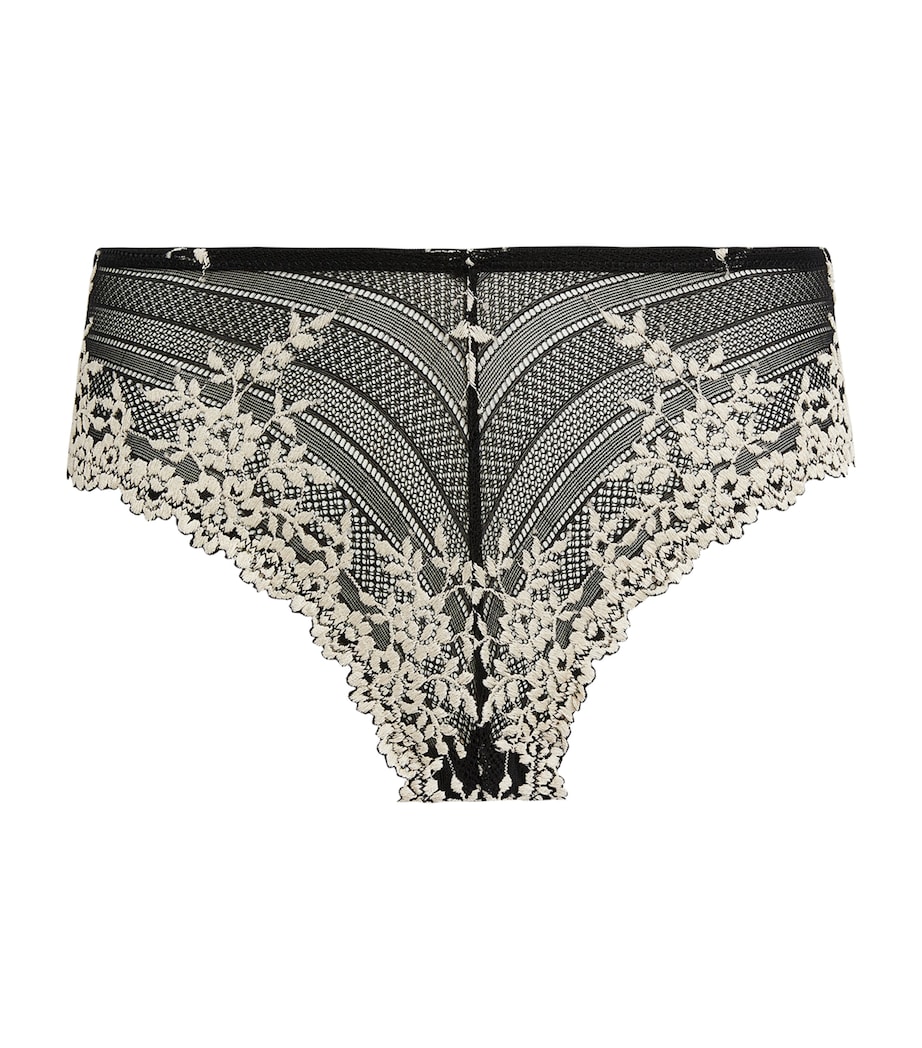 Embrace Lace Tanga Briefs BLACK Image 1