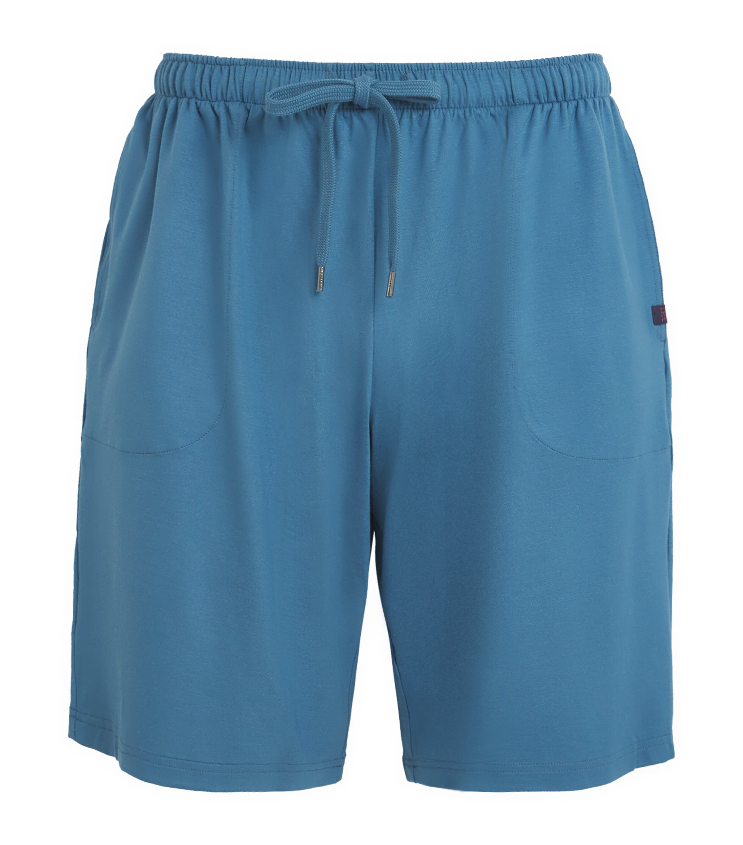 Derek Rose Mens Basel Lounge Shorts Blue Image 1