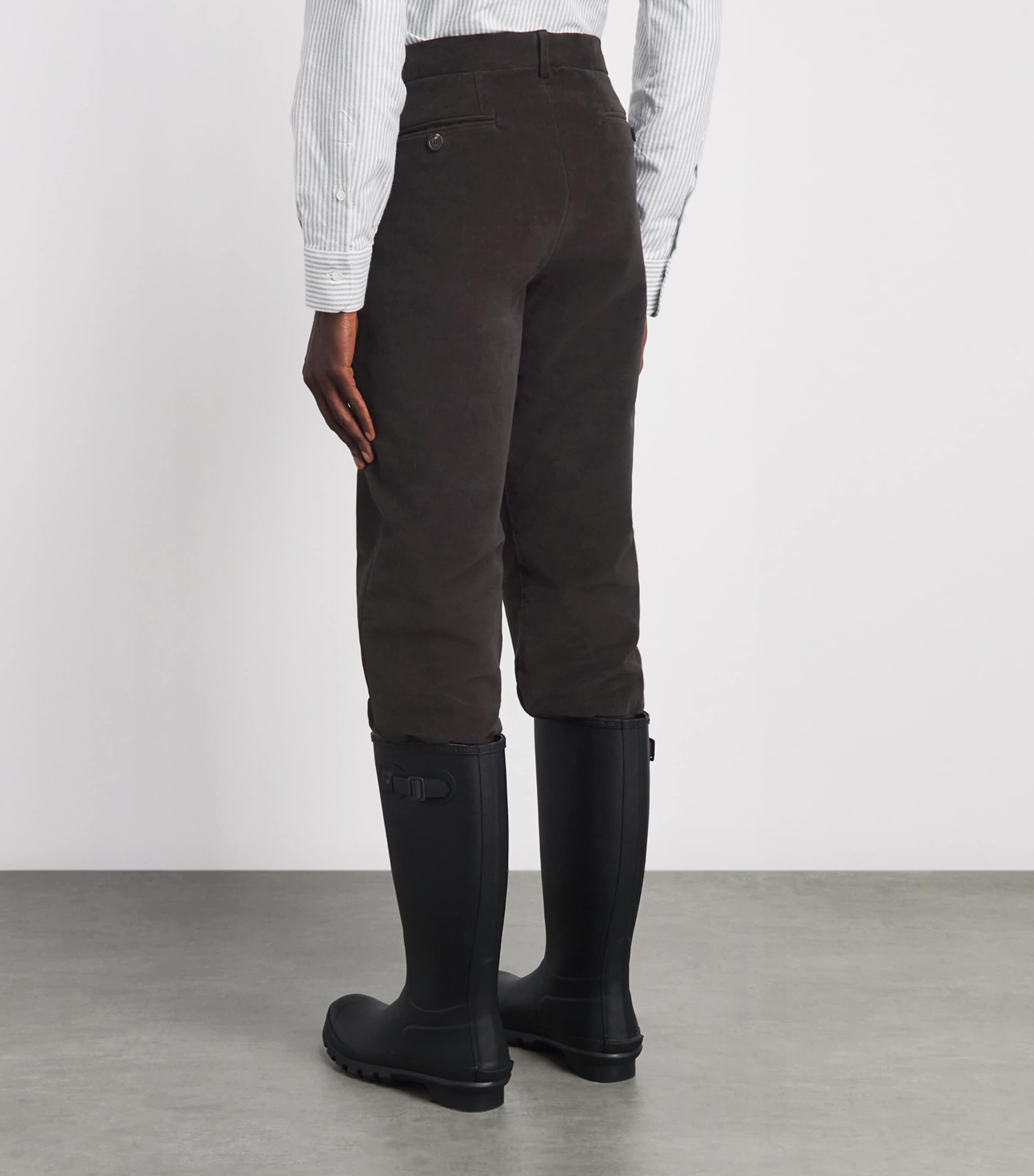 Purdey Mens Cotton Moleskin Breek Trousers Rouge Brown Image 5