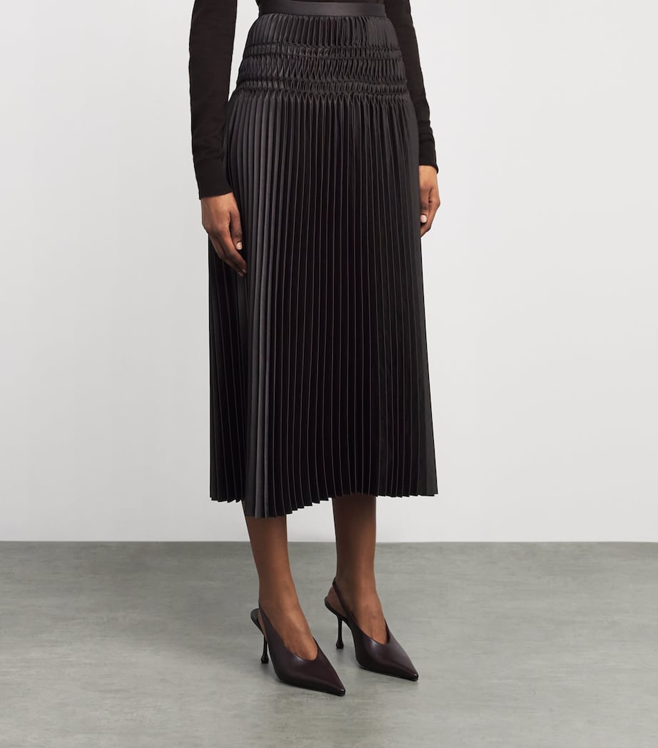 Pleated Hayes Midi Skirt COCOA Image 3