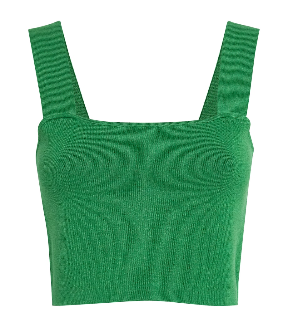 Knitted Crop Top GREEN Image 1