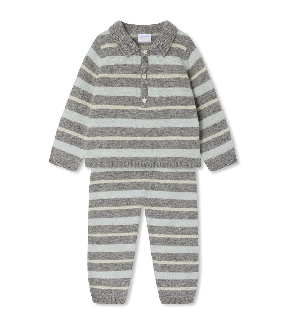 x Guest In Residence Cashmere Lumi Sweater and Trousers Set (6-18 Months) RA GRIS CHINE MOYEN Image 1