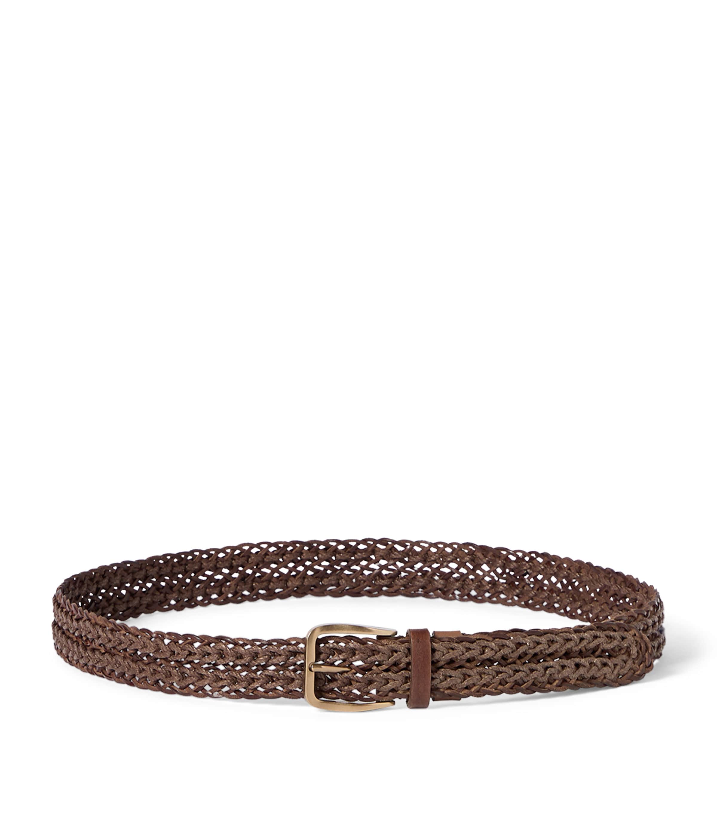 Brunello Cucinelli Leather Braided Belt Image 1