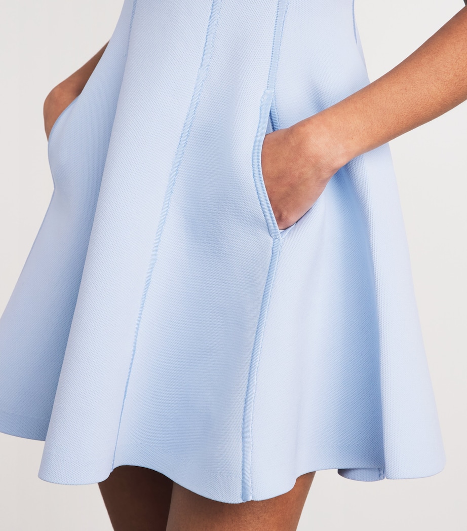 Maje Womens Bow-Detail Mini Dress Blue Sky Image 5