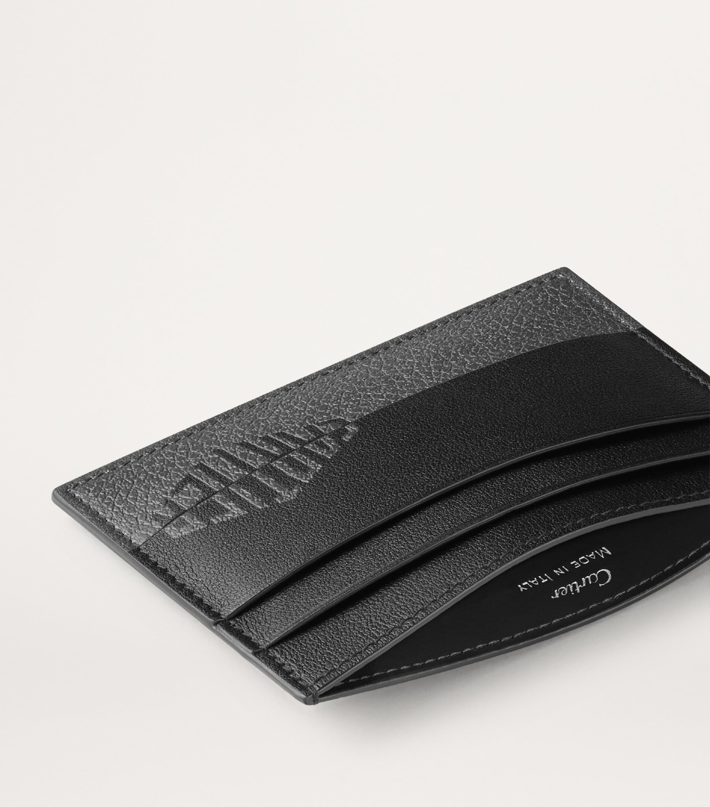 Calfskin Losange Shadow Card Holder BLACK Image 5