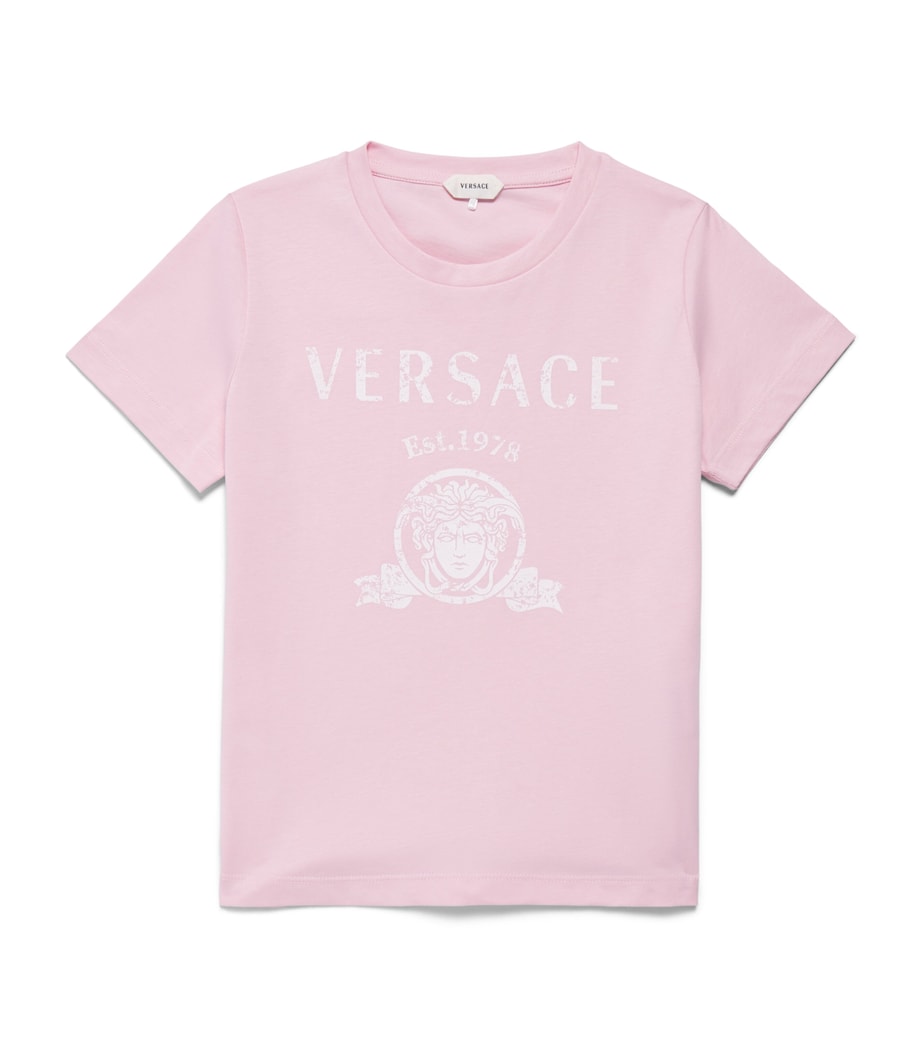 Versace Kids Cotton Logo T-Shirt (4-14 Years) Image 1