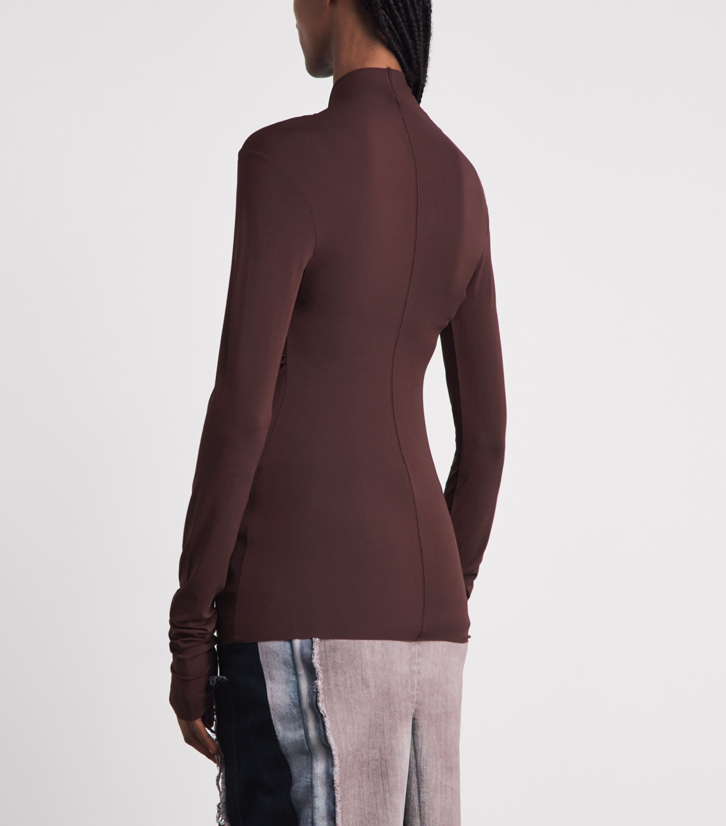 Rick Owens Womens Twisted Kail Top Wine Image 5