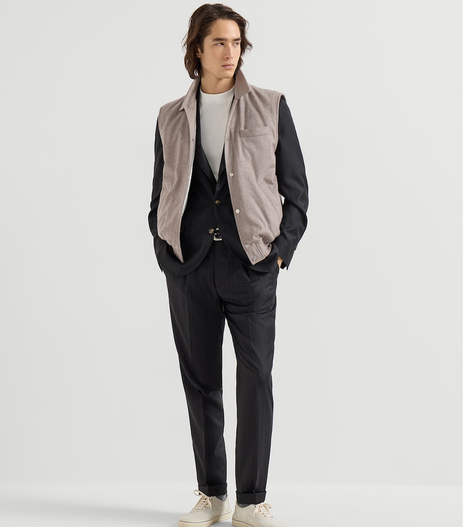 Brunello Cucinelli Mens Cashmere Padded Gilet Image 2