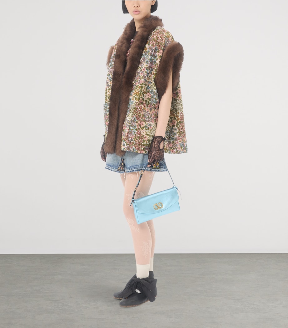 Small Leather DeVain Shoulder Bag E08 Image 6