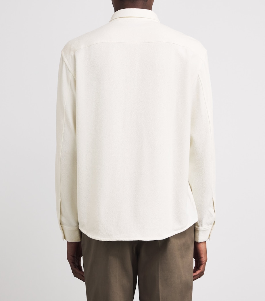 Textured Pocket-Detail Shirt WHITE SAND Image 4
