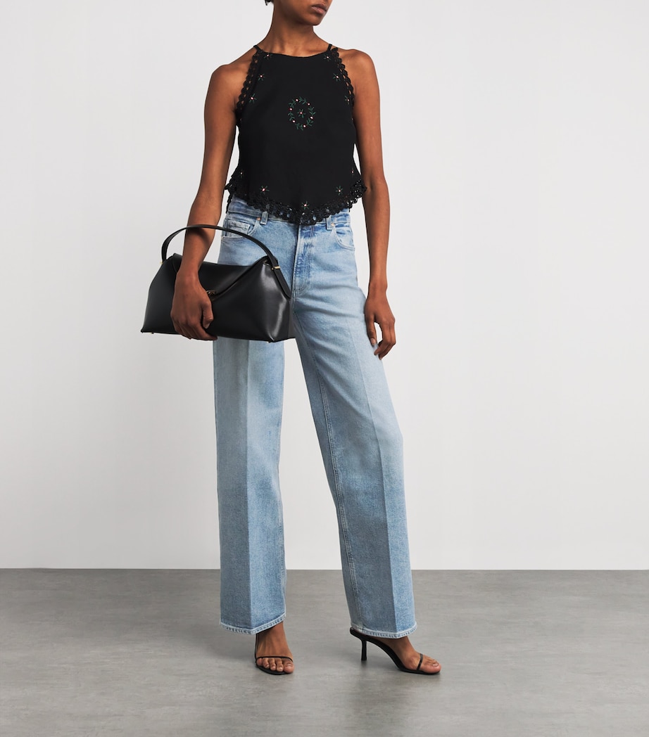 Vintage Wash Sasha Wide-Leg Jeans LOW KEY Image 2