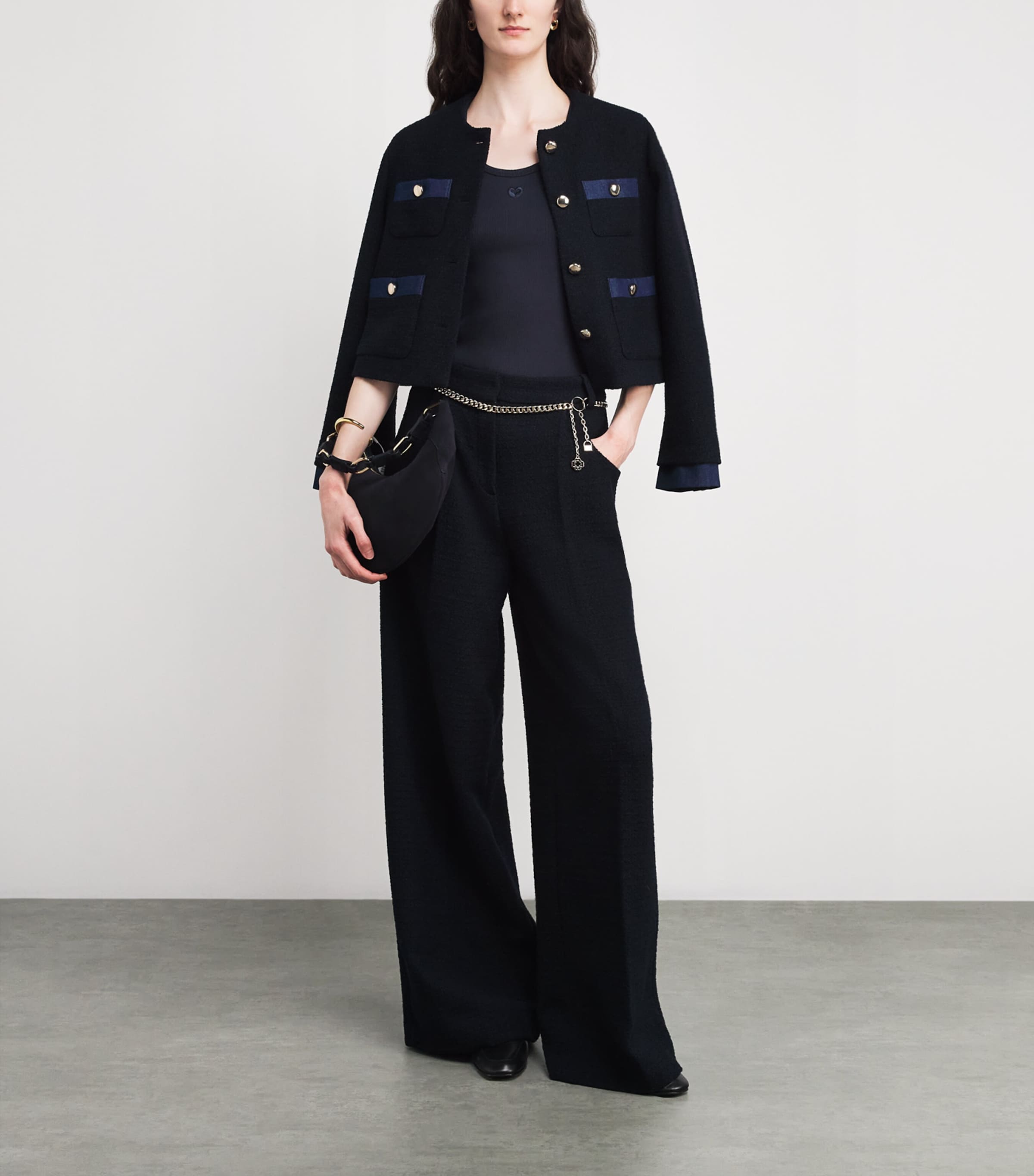 Stretch-Cotton Logo Tank Top NAVY Image 2