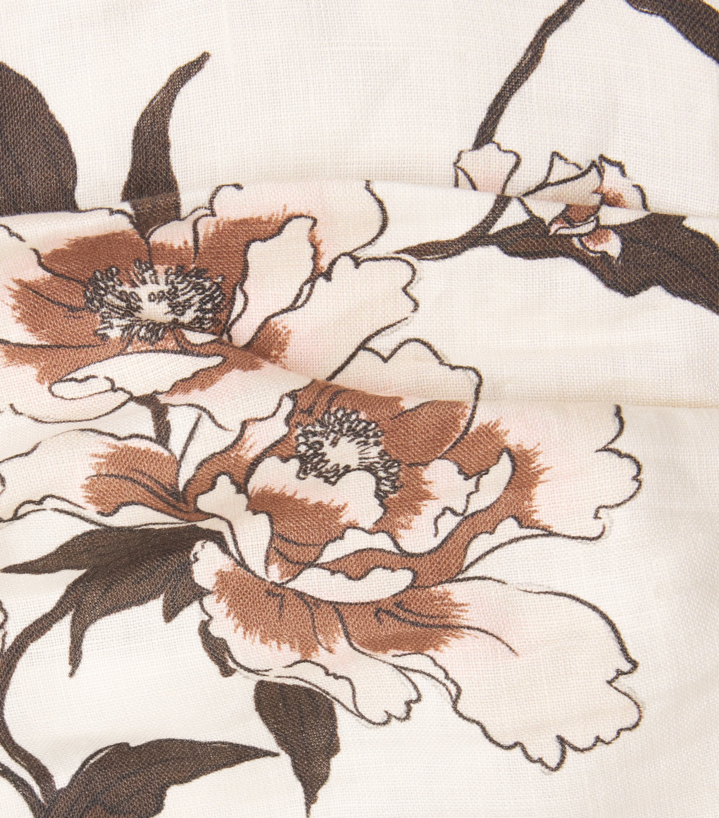 SIR. Womens Linen One-Shoulder Peony Top Peony Floral Image 6