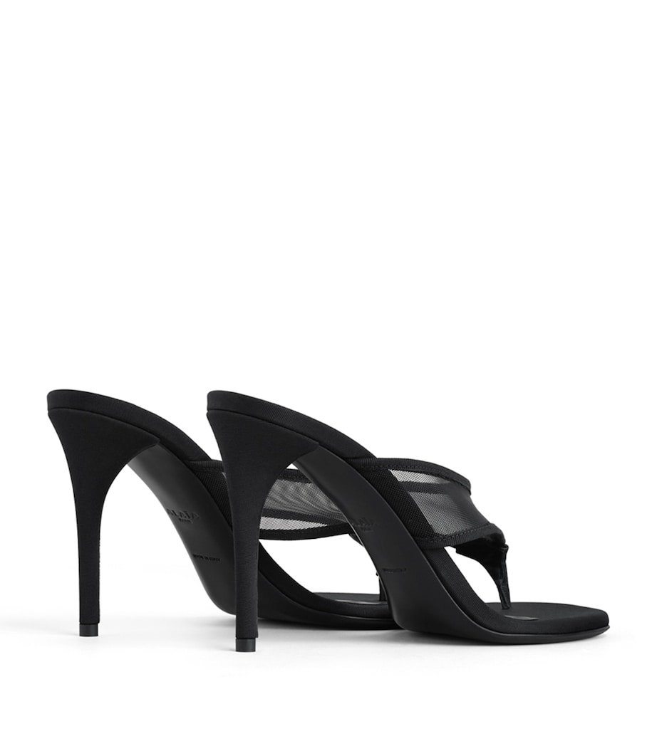 Alaïa Mesh Thong Mules 90 Black Image 3
