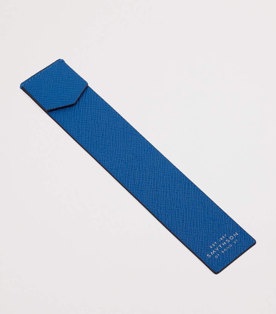 Smythson Panama Leather Bookmark Cerulean Image 3