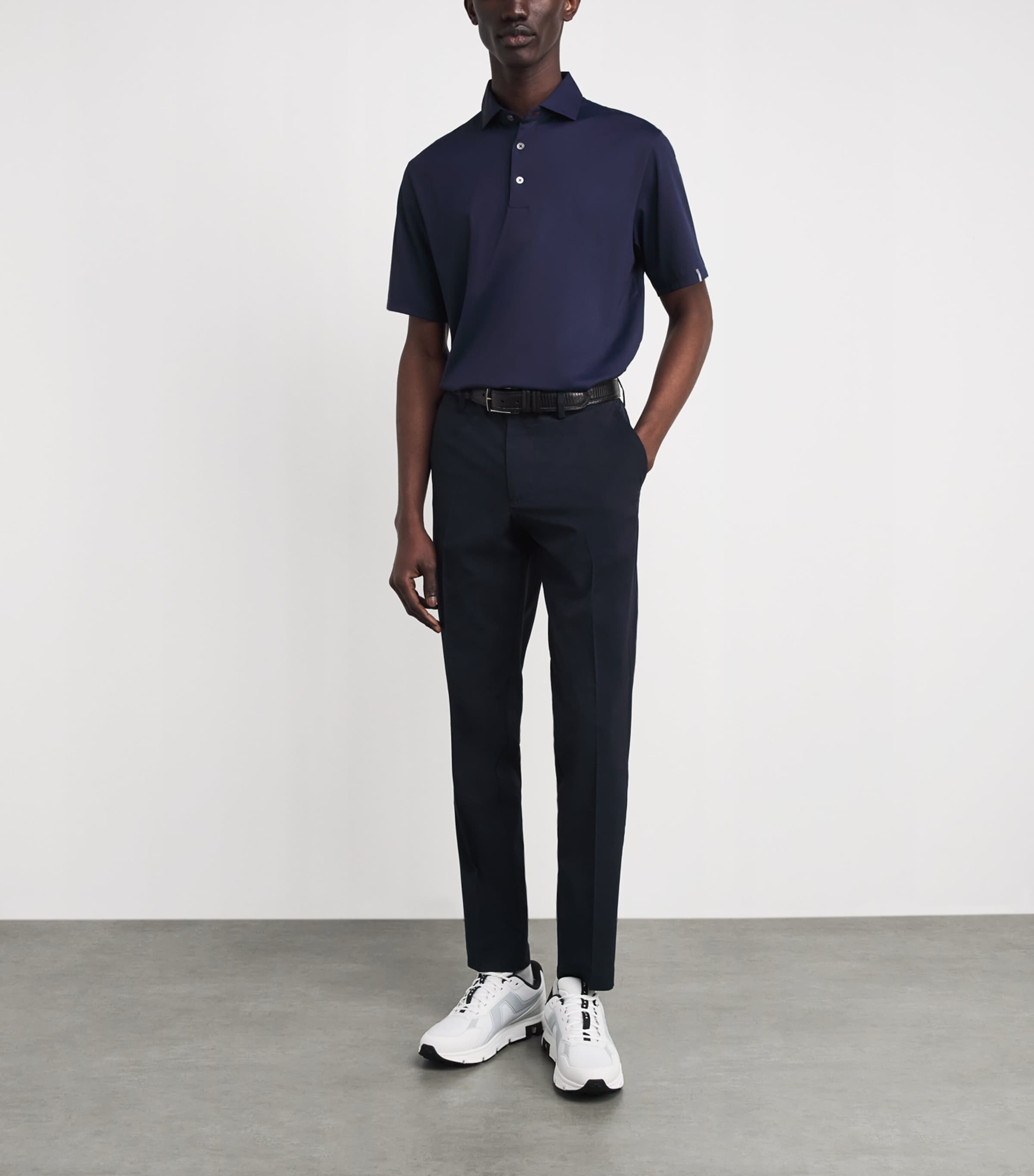KJUS Mens Cool Point Polo Shirt Atlata Blue Image 2