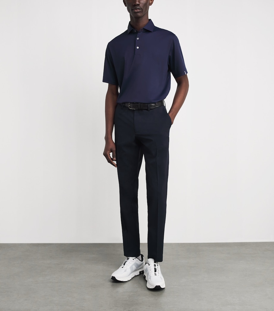 KJUS Mens Cool Point Polo Shirt Atlata Blue Image 2