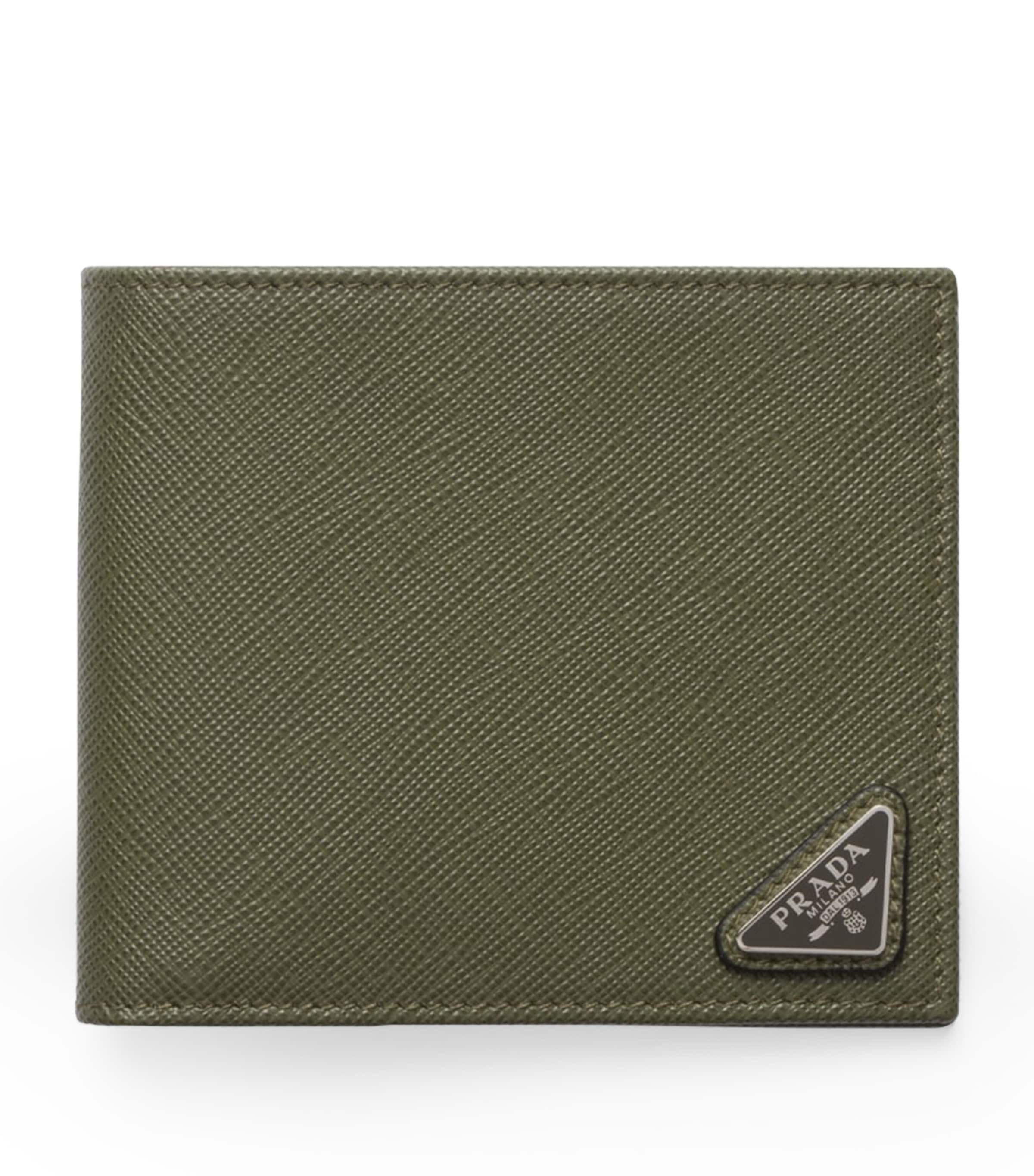 Prada Saffiano Leather Wallet In Green