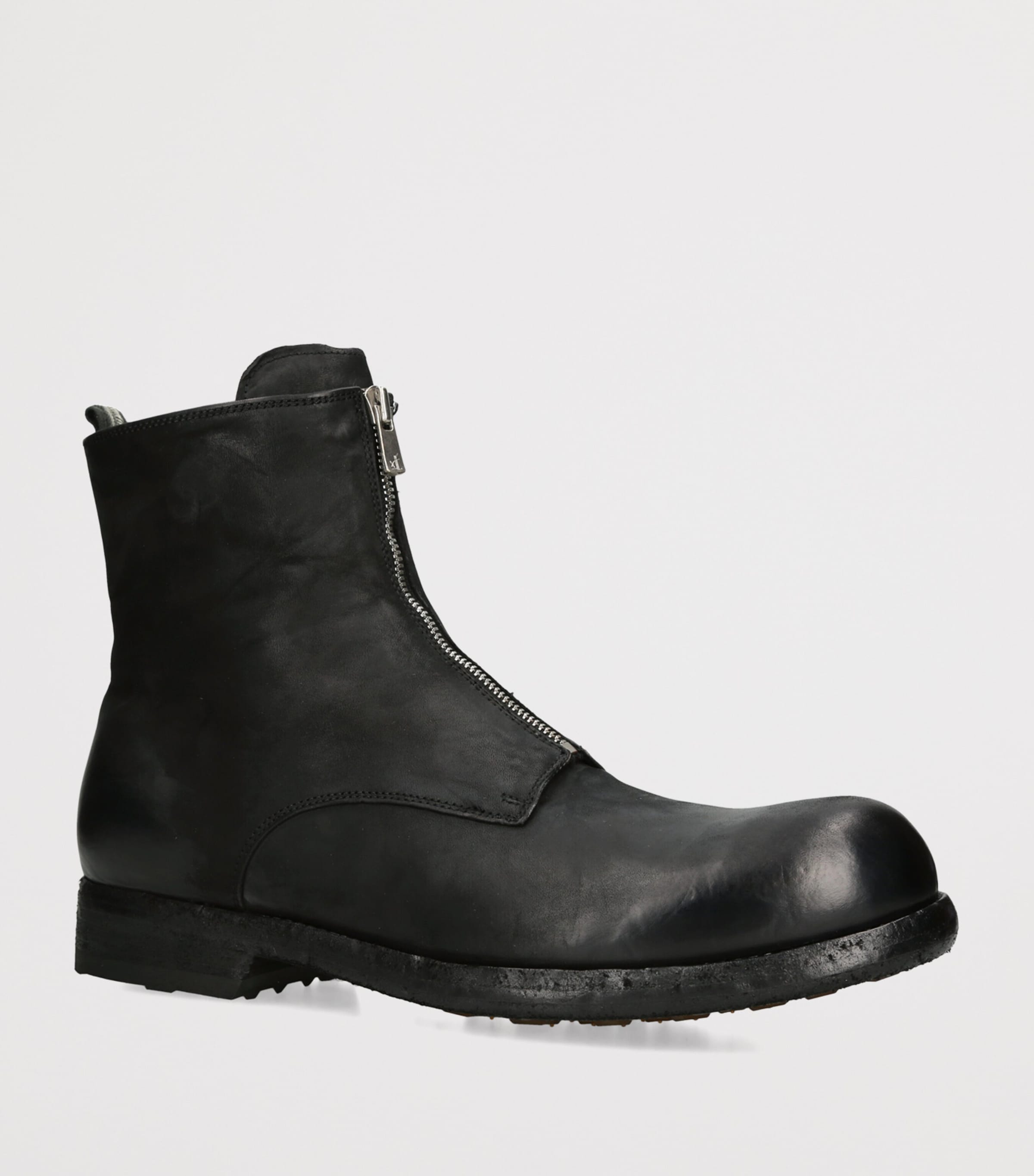 Officine Creative Leather Bulla Ankle Boots Black Image 3