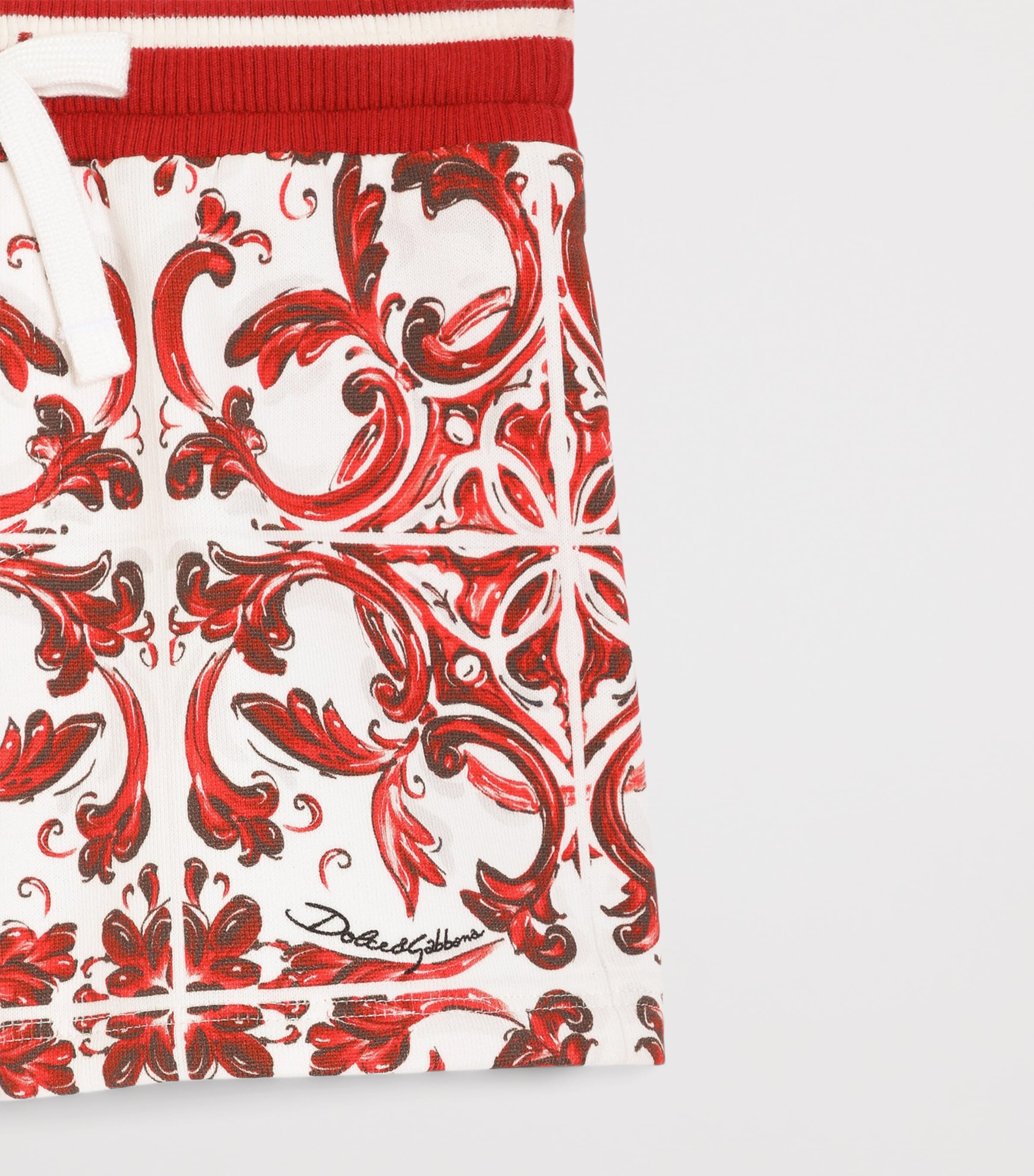 Dolce&Gabbana Kids Cotton Printed Bermuda Shorts (3-30 Months) Maiolica Ru Image 3