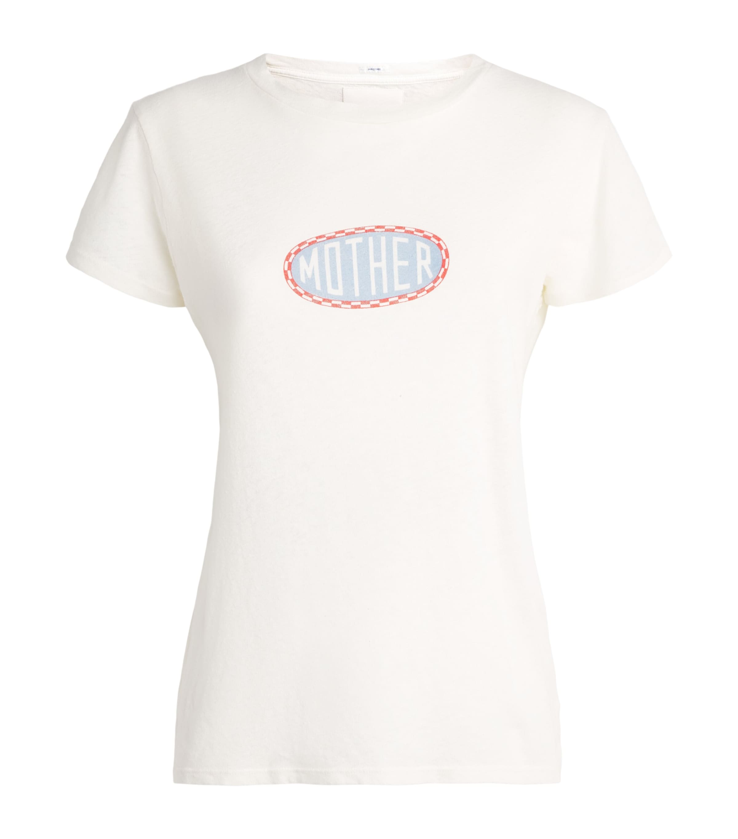 MOTHER Womens Cotton-Linen The Lil Sinful T-Shirt Patch Mother Image 1