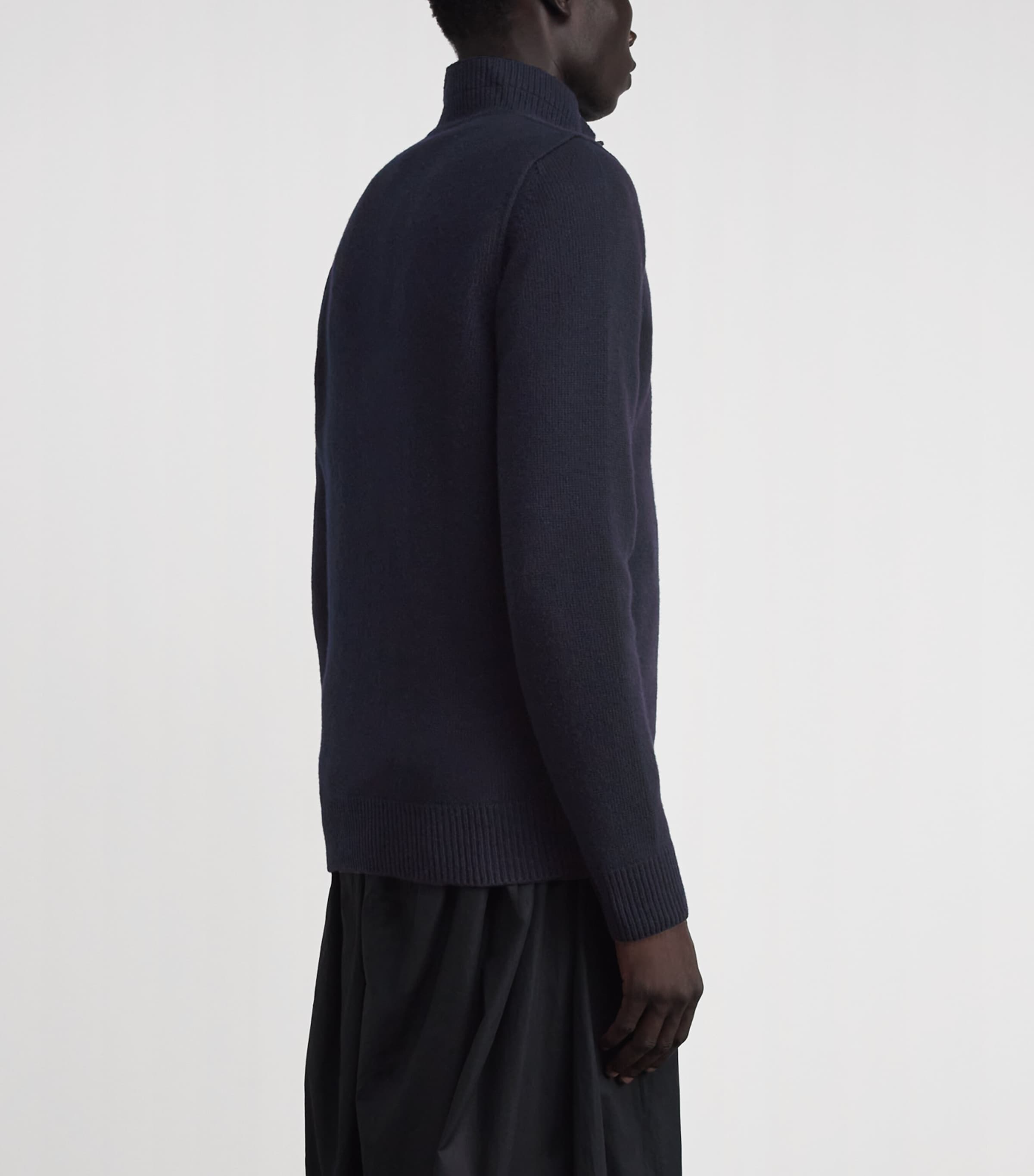 Stone Island Mens Wool-Blend Button-Up Sweater Image 5