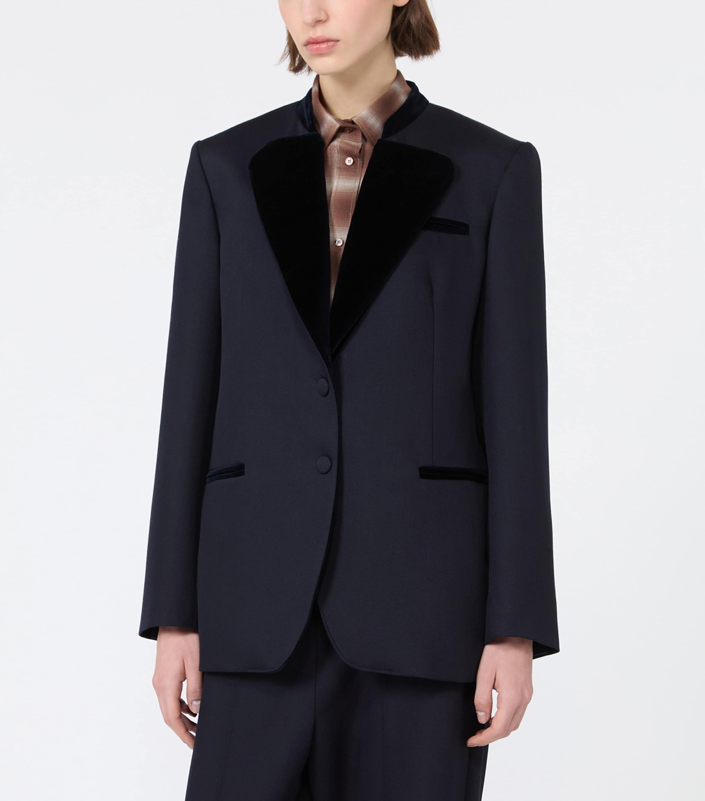 Weekend Max Mara Womens Virgin Wool Blazer Ultramarine Image 3