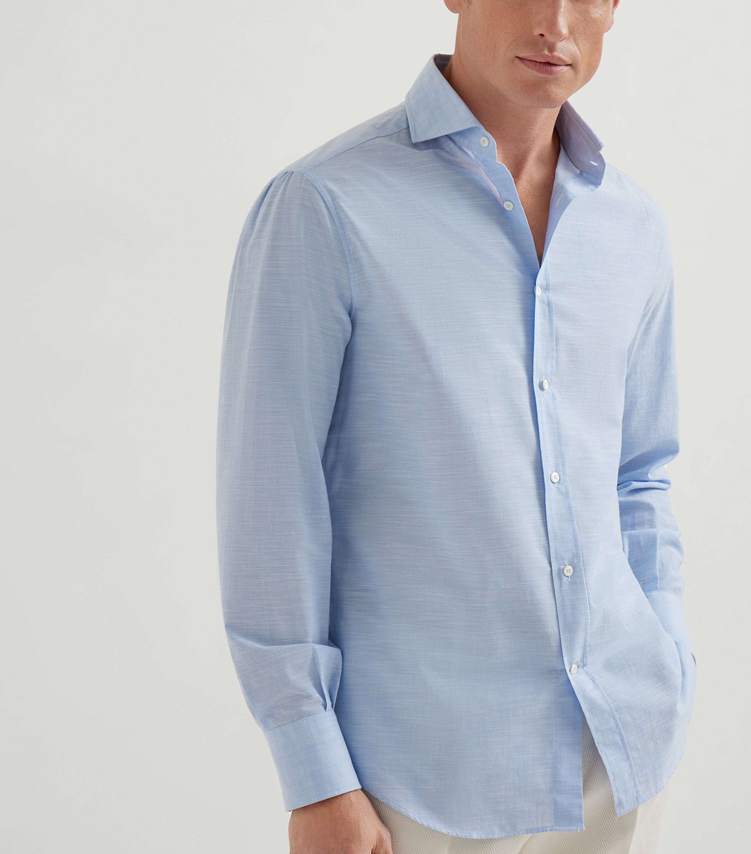 トップス BRUNELLO CUCINELLI Cotton Shirts SLIM Brunello Cucinelli Slim Fit Cotton Shirt