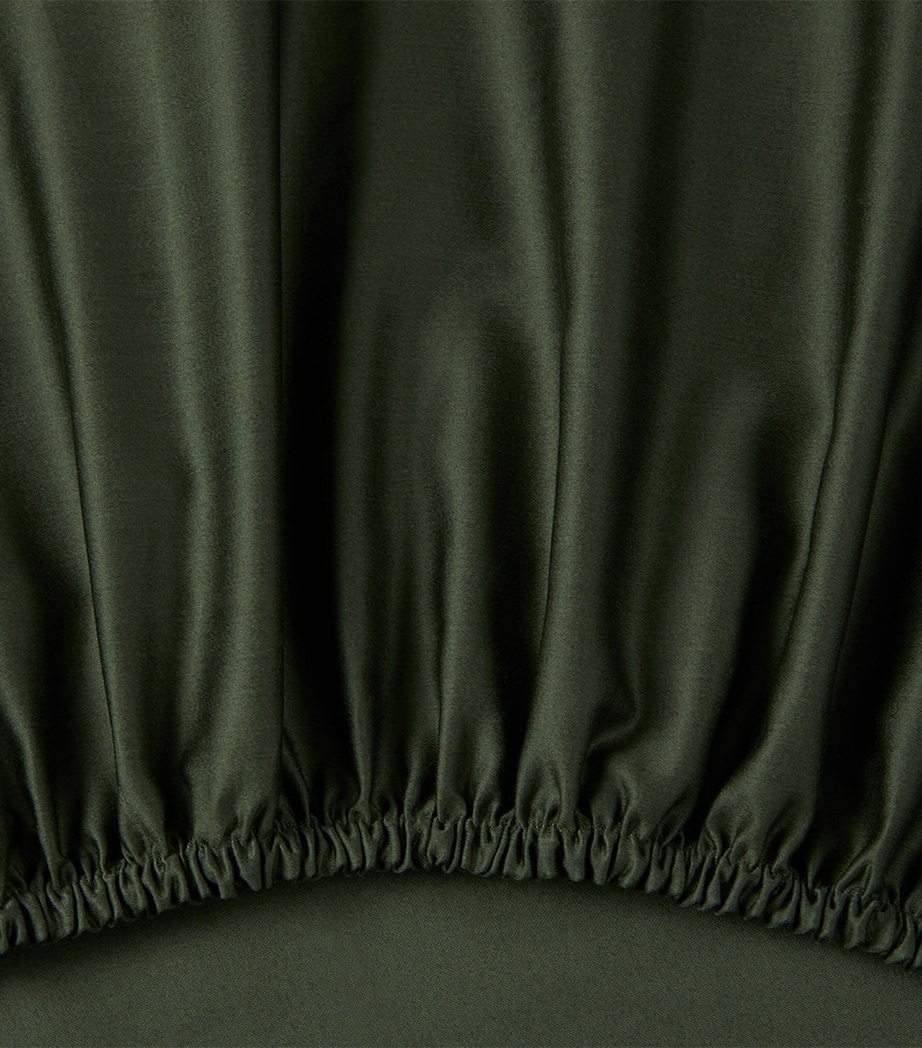 Ralph Lauren Home Cotton RL624 King Fitted Sheet (150cm x 200cm) Dkgreen Image 3