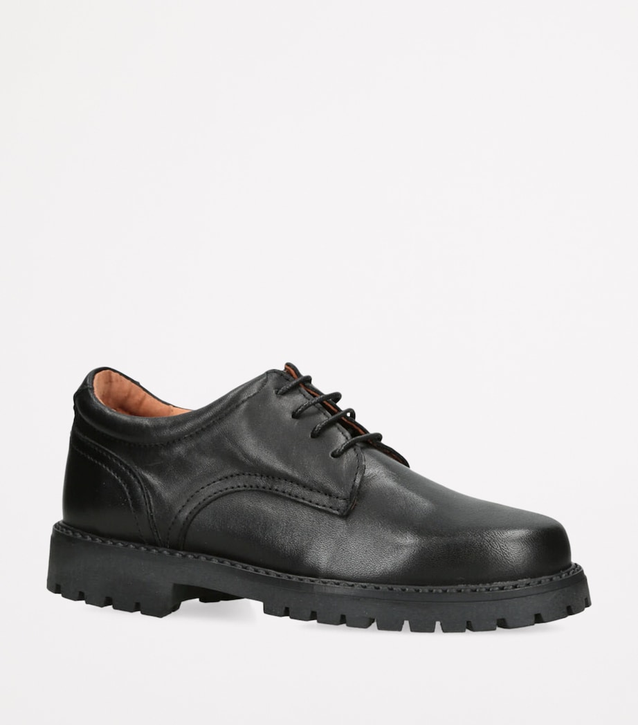 papouelli Leather Harry School Shoes Black Image 3