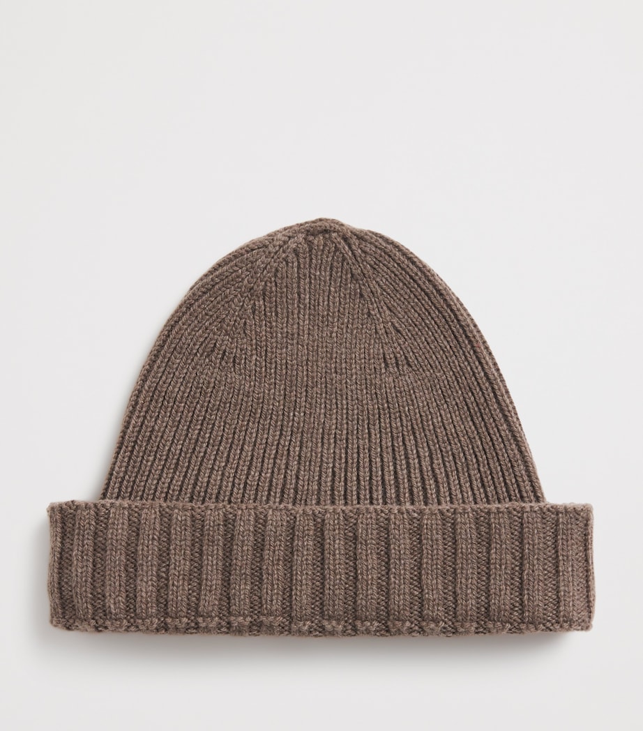 Cashmere-Wool Ribbed Beanie TOAST Image 2