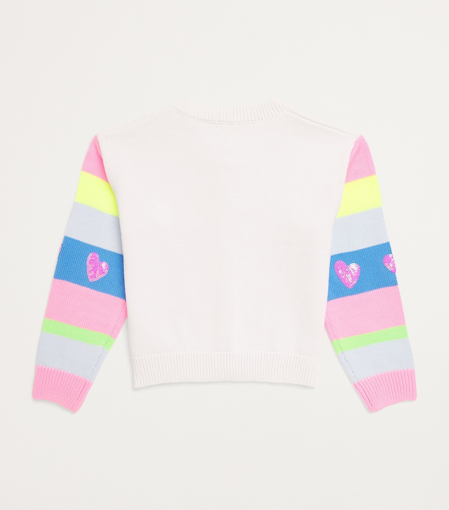 Cotton Striped-Sleeve Cardigan (2-12 Years) 10P WHITE Image 2