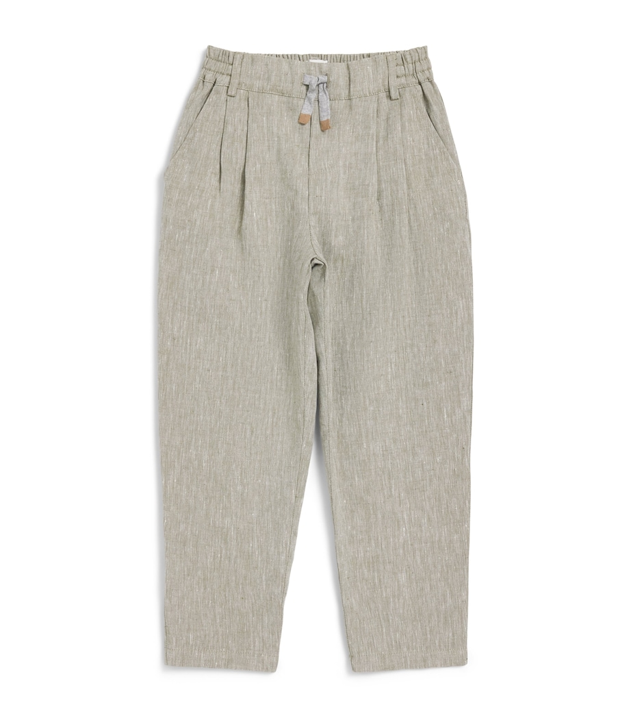Eleventy Kids Linen-Blend Tailored Trousers (4-16 Years) Image 1