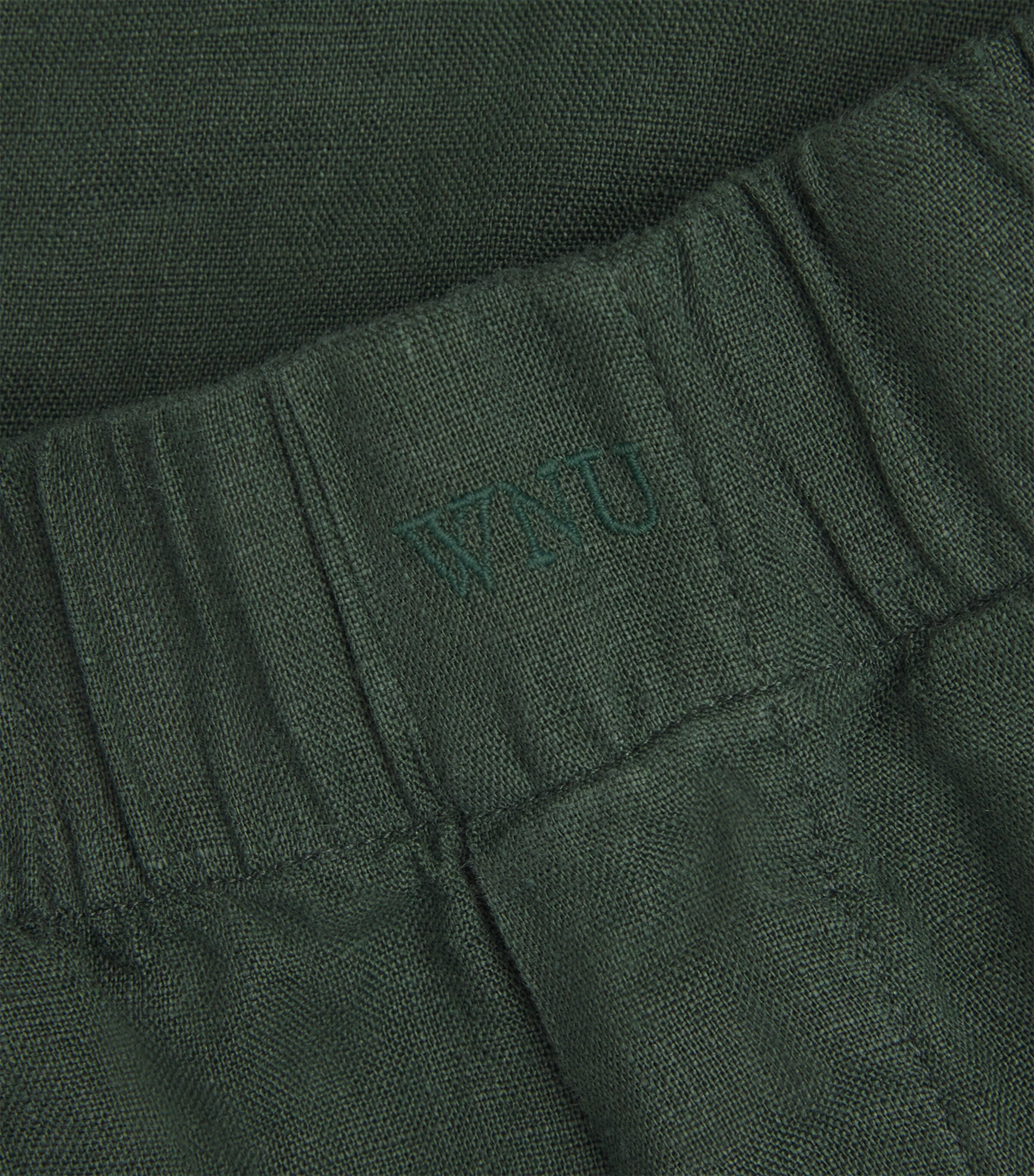 With Nothing Underneath Womens Linen The Palazzo Trousers Hunter Green Image 5