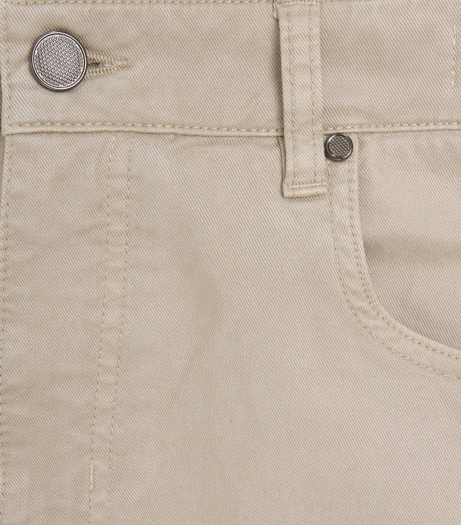 Purdey Mens Cotton-Blend Five-Pocket Trousers Stone Image 6