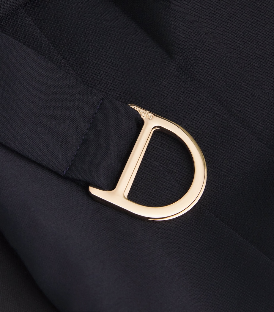 Pleated Belted Blazer NAVY Image 5