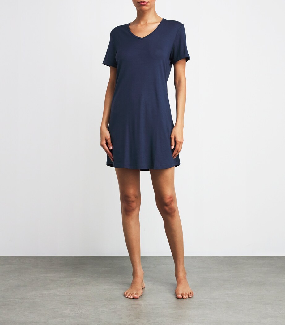 V-Neck Micro Nightdress NAVY Image 2
