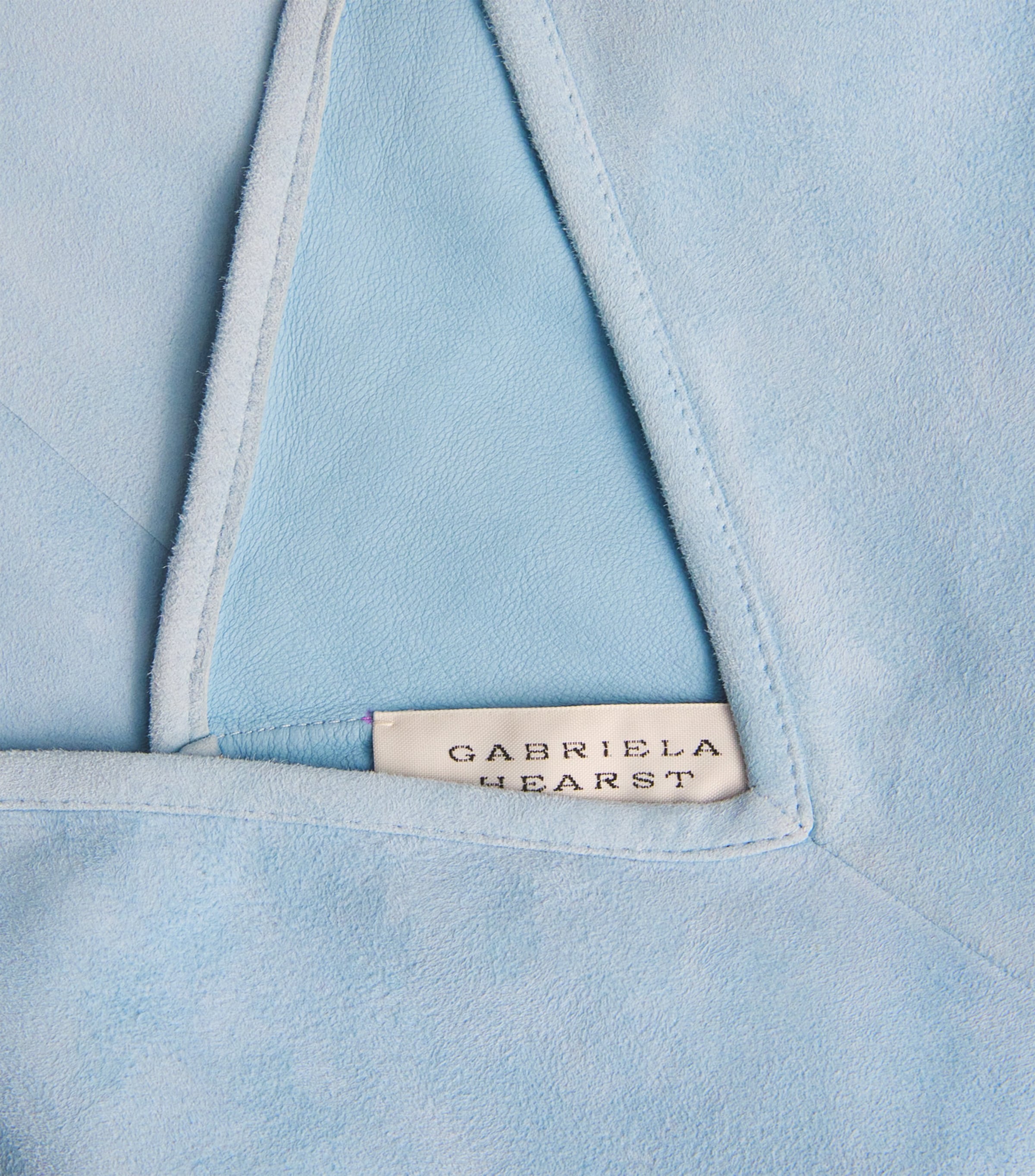 Gabriela Hearst Womens Suede Brigita Midi Dress Lgb Light Blue Image 6