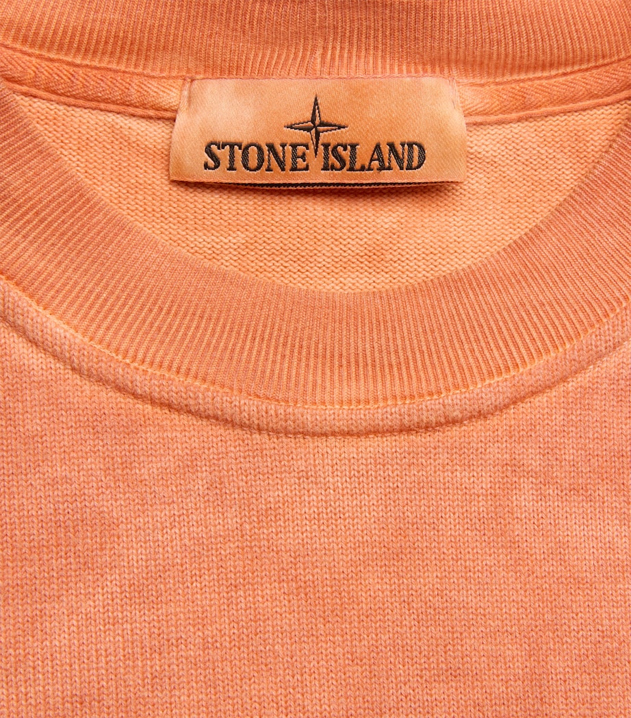 Stone Island Mens Cotton Dyed Vanisé Sweatshirt Image 6