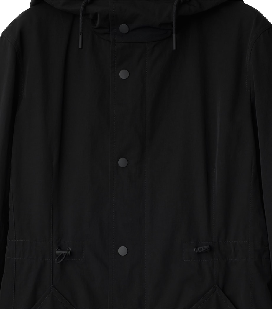 Nylon-Cotton Parka Jacket BLACK Image 5
